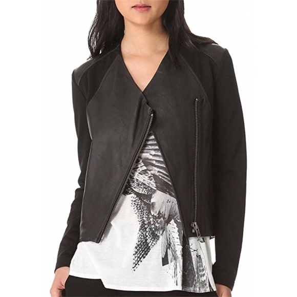 Helmut Lang Lamb Leather Size P Biker Jacket - Picture 6 of 15